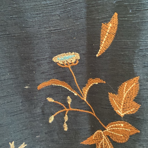 Norm Thompson Teal and Navy Embroidered Jacket sz 1X - Picture 4 of 8